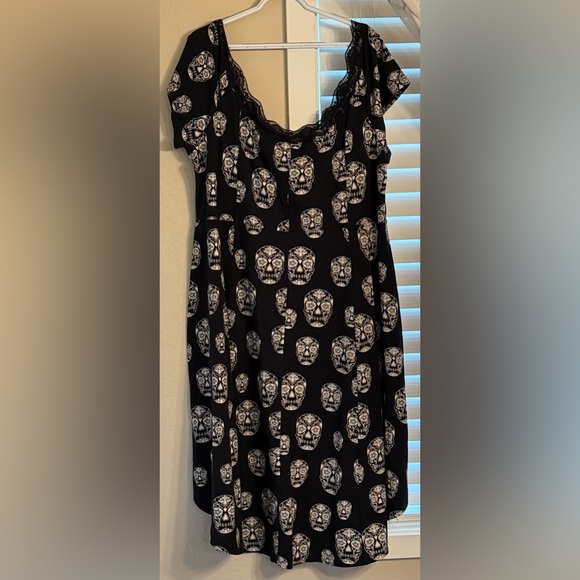Tripp NYC Day of the Dead Dress, Size 4xl, Black And White - Picture 7 of 13